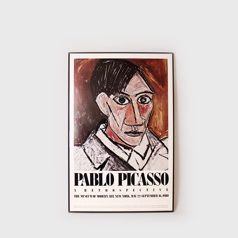 Beautiful Pablo Picasso MoMA Exhibit Poster 1980-Self Portrait 1907