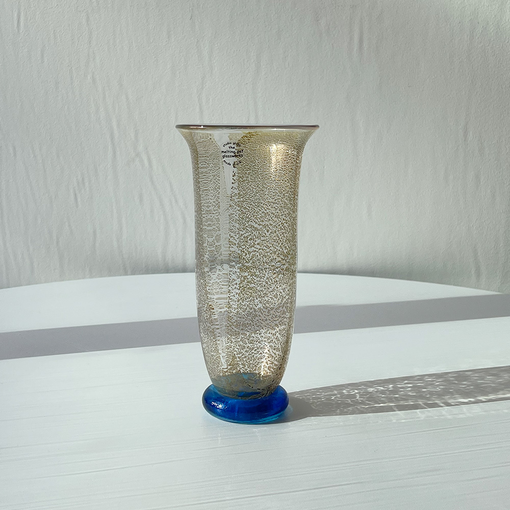 England Robin Smith &amp; Jeff Walker Melting Pot Glass Work Vase 1990s
