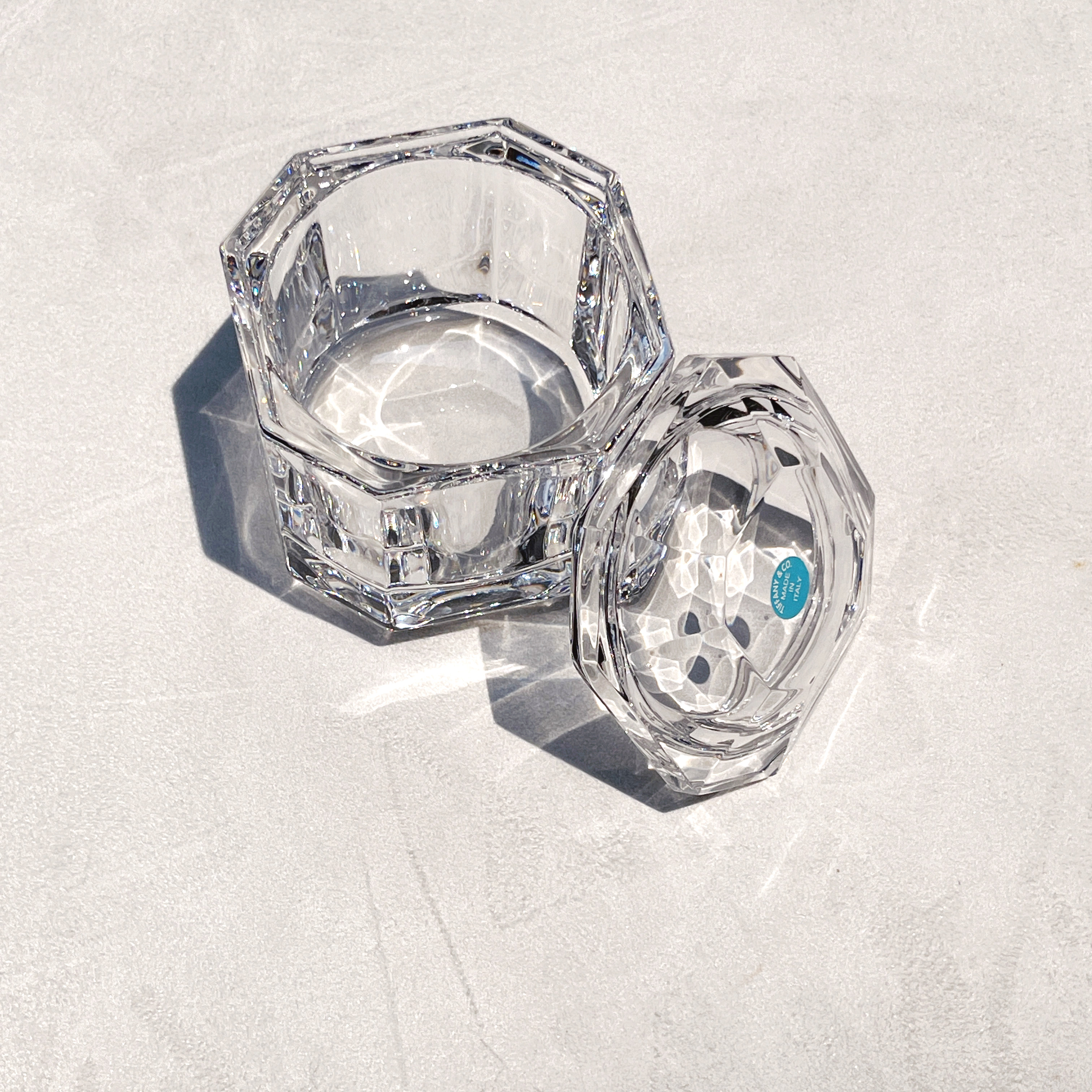 Tiffany &amp; Co. Crystal Octagon Trinket Box - [Dead stock]