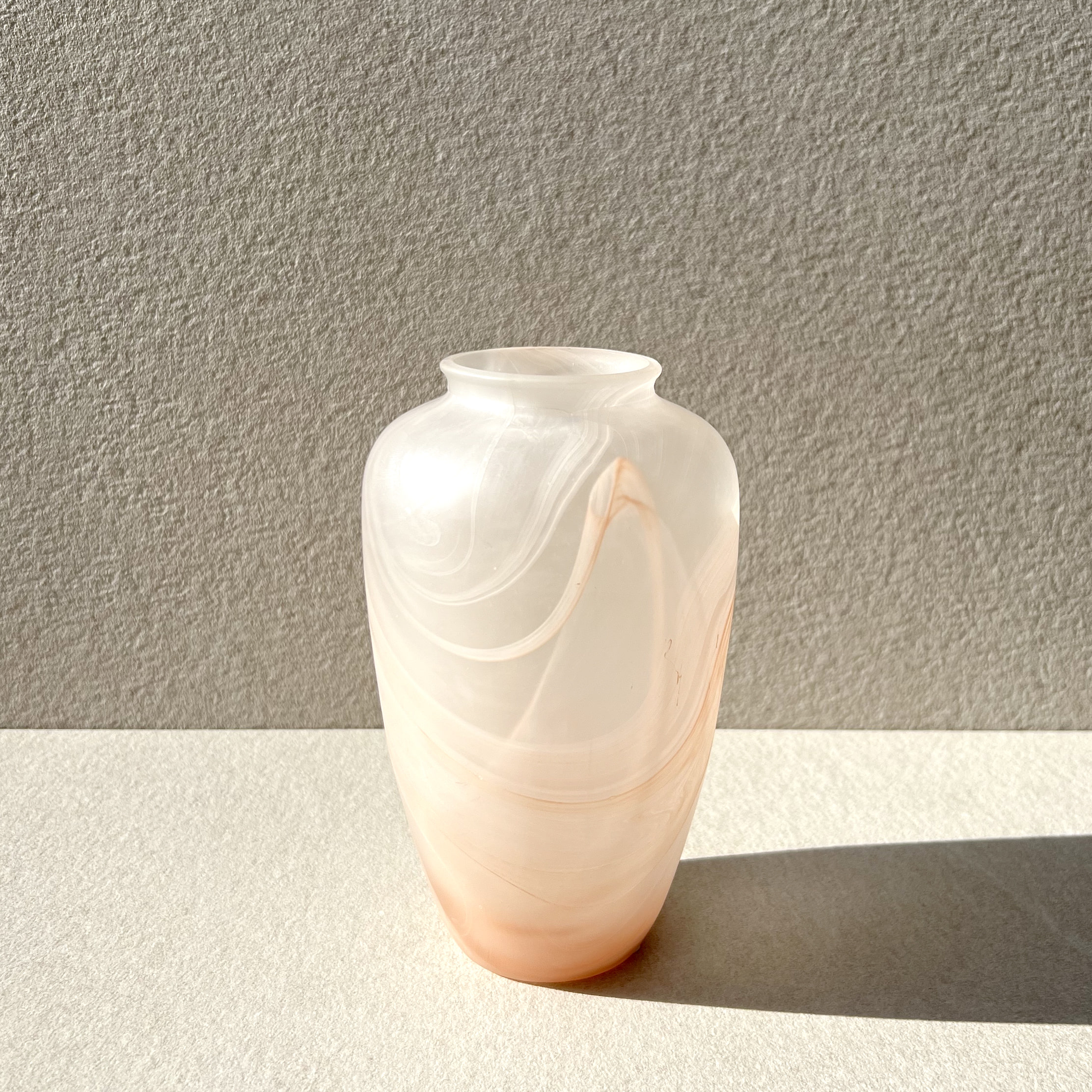 France Pearl Glaze Glass Vase 1970s