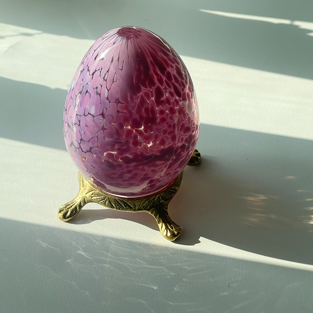 Pink Marble Egg Paperweights