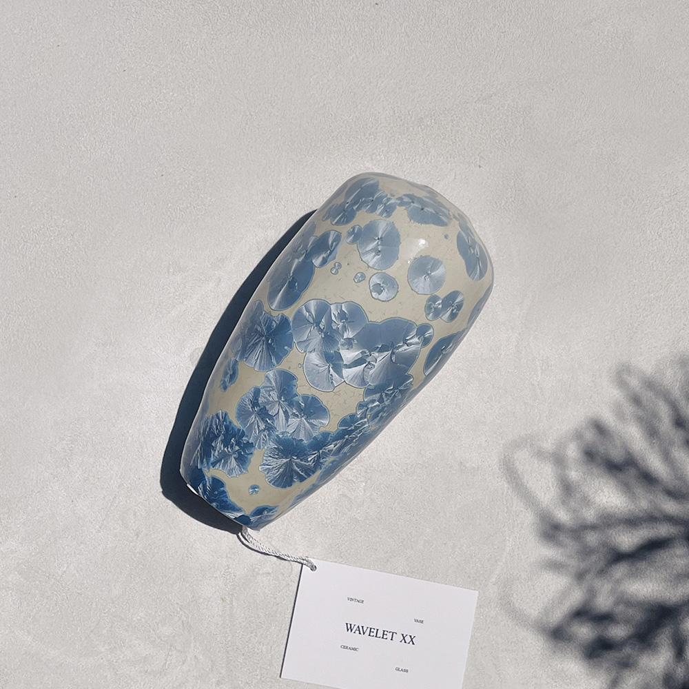 Phil Woodhall Blue Crystalline Porcelain Vase